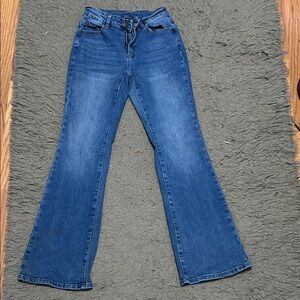 SHEIN Women's Flare Jeans in Blue